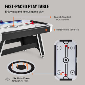 Air-Powered Hockey Table, 72" Indoor Hockey Table for Kids and Adults