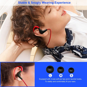Wireless Headsets V4.1 Sport Earbuds Stereo Headphones Sweat-proof Noise Canceling Earphones Back-Headphone