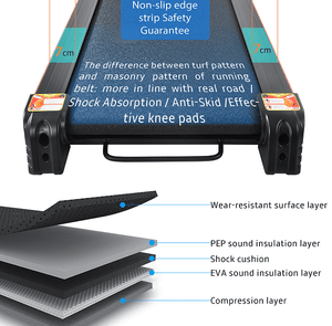 330LBS Folding peloton Treadmill Aerobic Training 14.8KM/h Running Fitness LCD Display 5in 3.5HP motor, Medium Treadmill Home / Office adult men and women