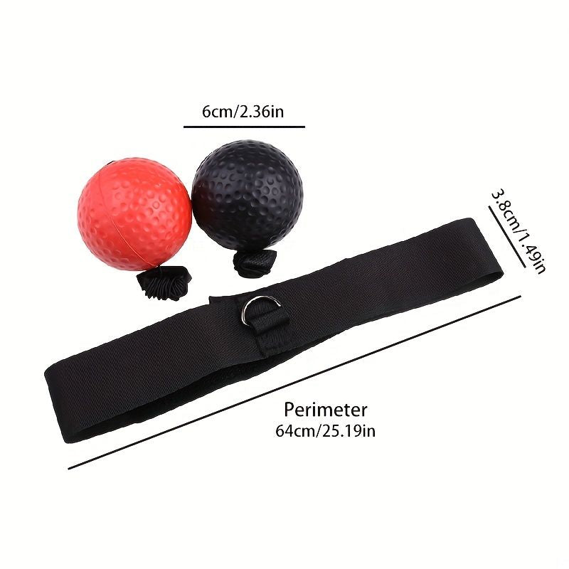 3pcs Boxing Reflex Ball Set - Improve Reaction Speed & Hand-Eye Coordination - Perfect Training Equipment for Home Boxing