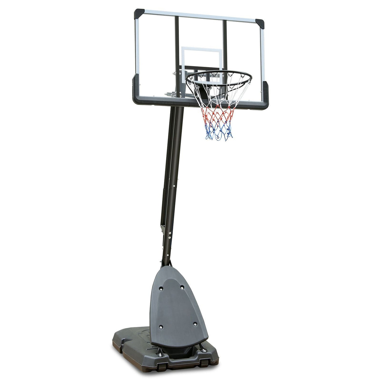 Portable Outdoor Basketball Hoop with Adjustable Height 7.5-10ft and 44 Inch Backboard