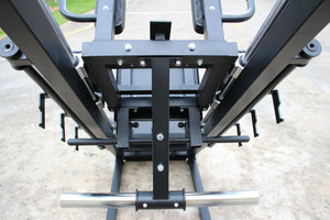 Leg Press Hack Squat Machine, Professional Adjustable Leg Press Machine for Home Gym with Linear Bearing, Specialty Hack Squat Machine for Full Lower Body Workout with Weight Storage