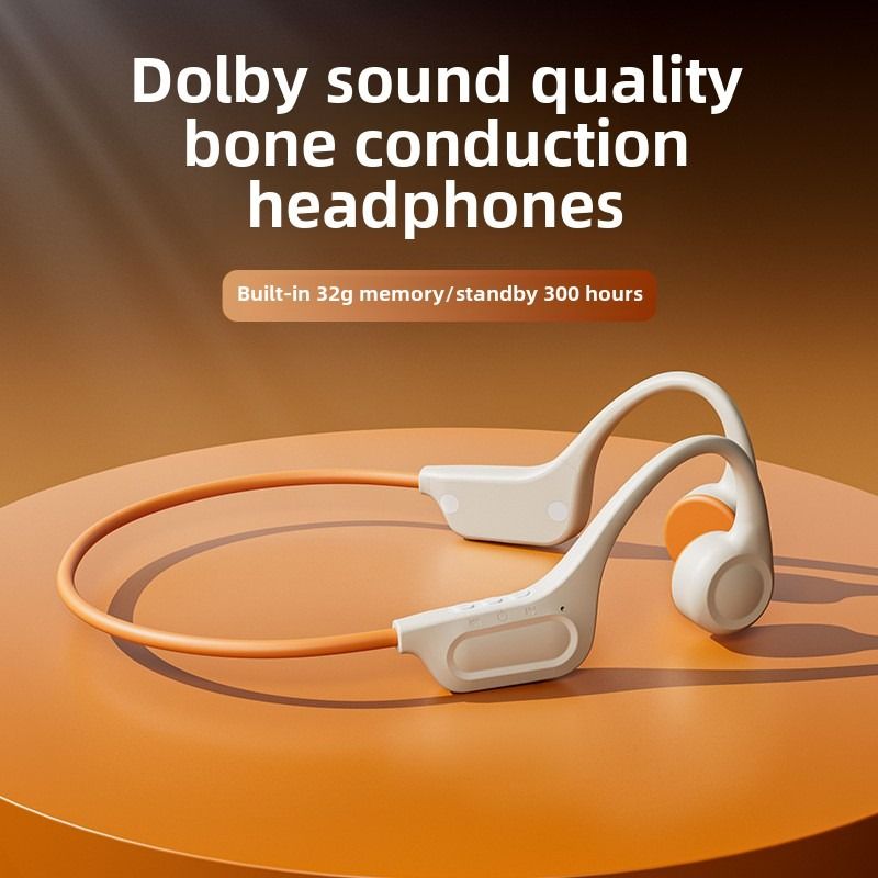 Bluetooth headset 32G memory earbuds not into the ear sports running anti-drop headphones