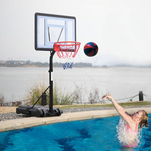 Adjustable Height Portable PVC Swimming Pool Basketball Stand for 7# Balls