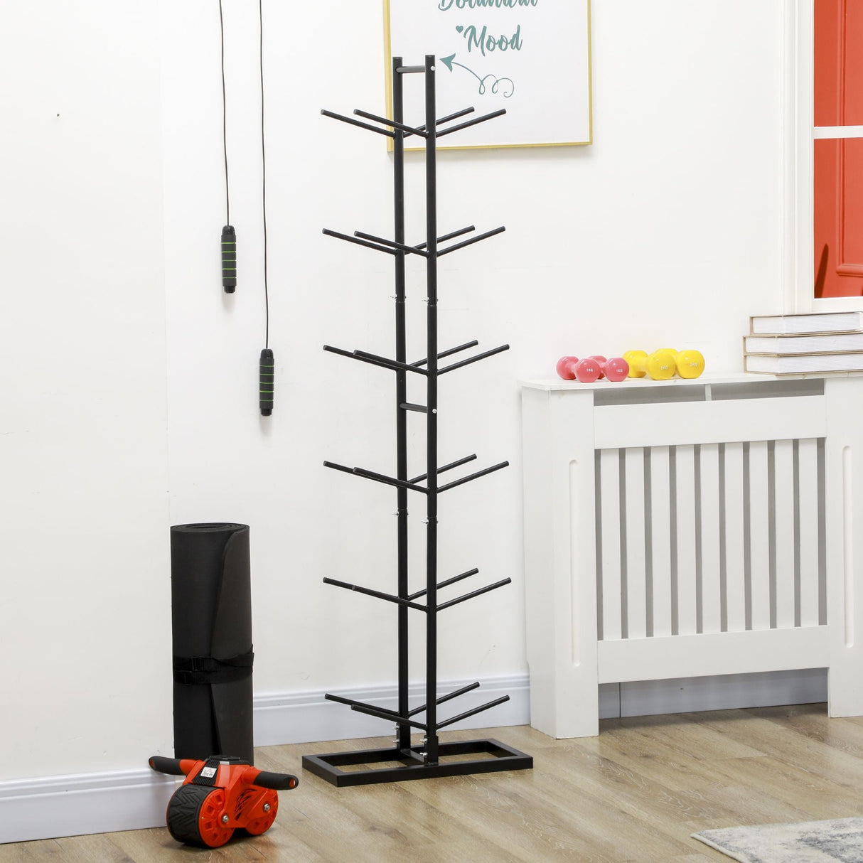 Soozier Vertical Basketball Rack, 12-Ball Capacity Organizer for Gym & Garage