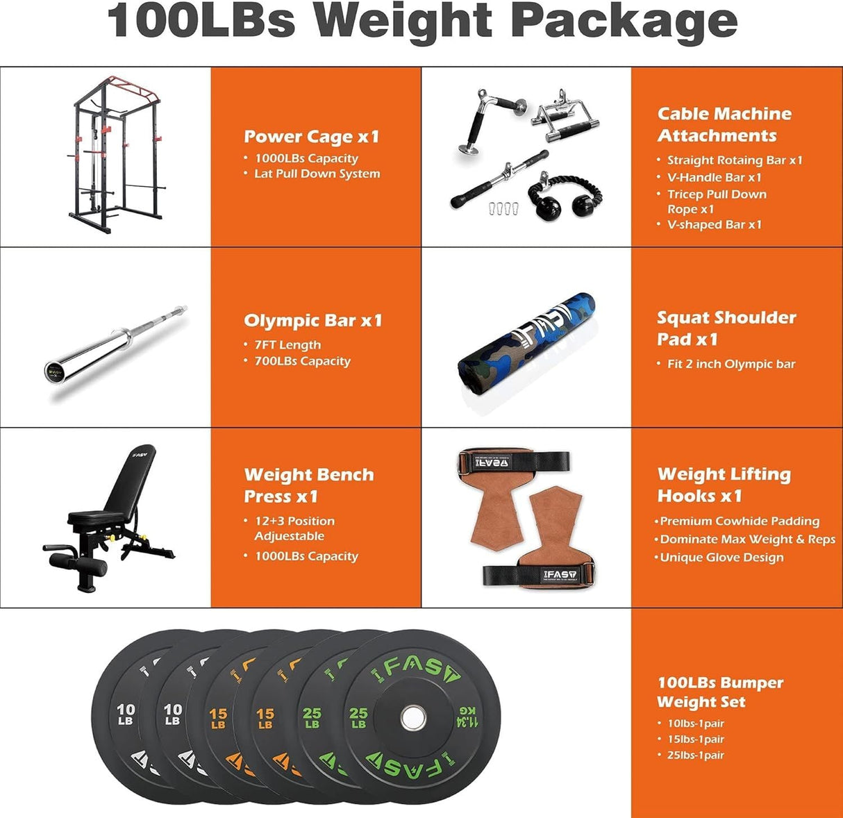 1000 lbs. capacity Multi-functional Power Cage, Home Adjustable Pullup Squat Rack Comprehensive Fitness Barbell Rack