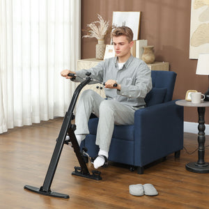 Compact Folding Pedal Exerciser for Seniors - LCD Monitor for Rehab & Therapy