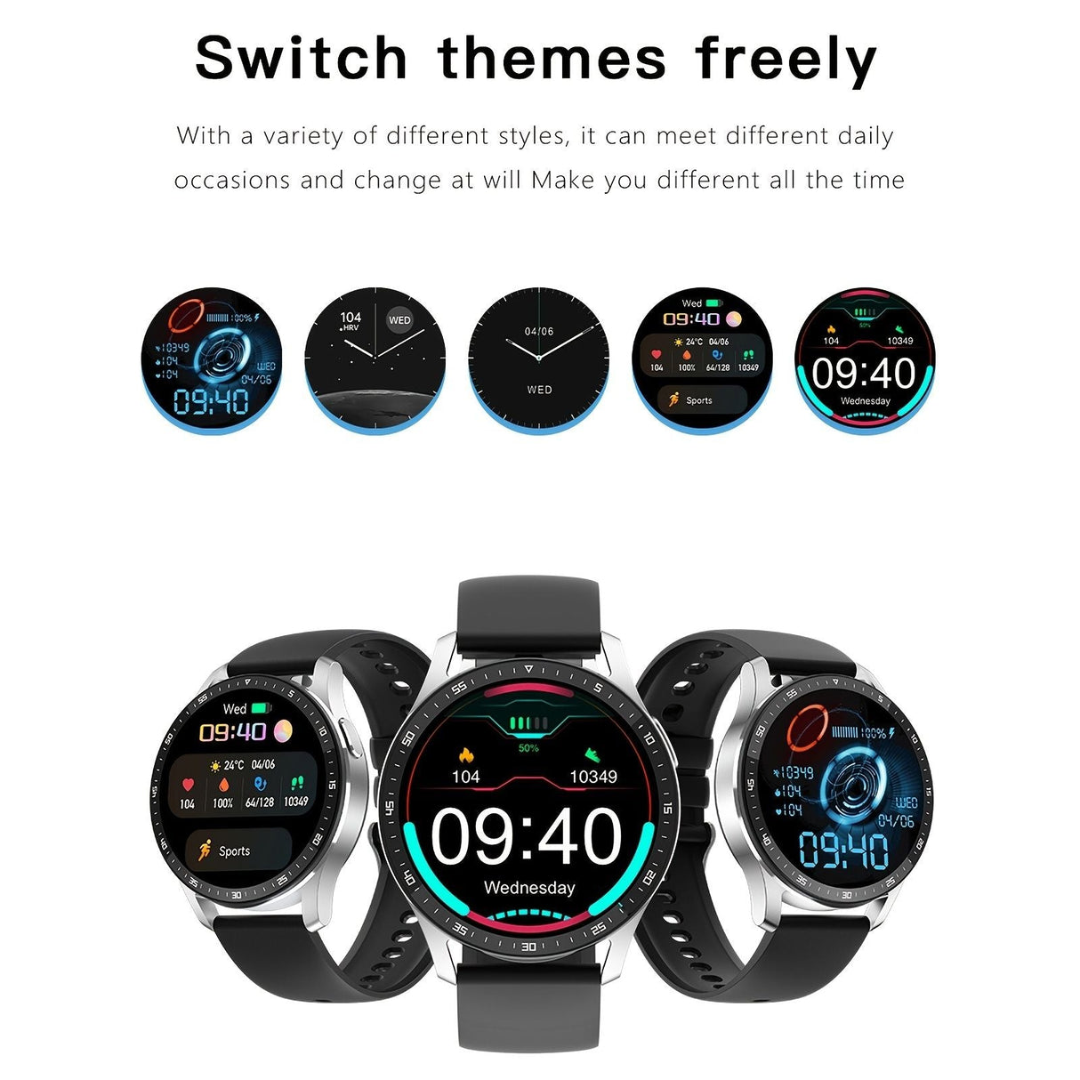 Smart Watch fitness tracker With Built-in Earphone Waterproof Monitoring Blood Pressure Heart Rate Call Is Suitable For Android And IOS