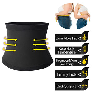 Waist Trimmer Unisex Belly Wrap Workout Sports Sweat belt for Abdominal Trainer Weight Loss Body Shaper Tummy Control Slimming Belt