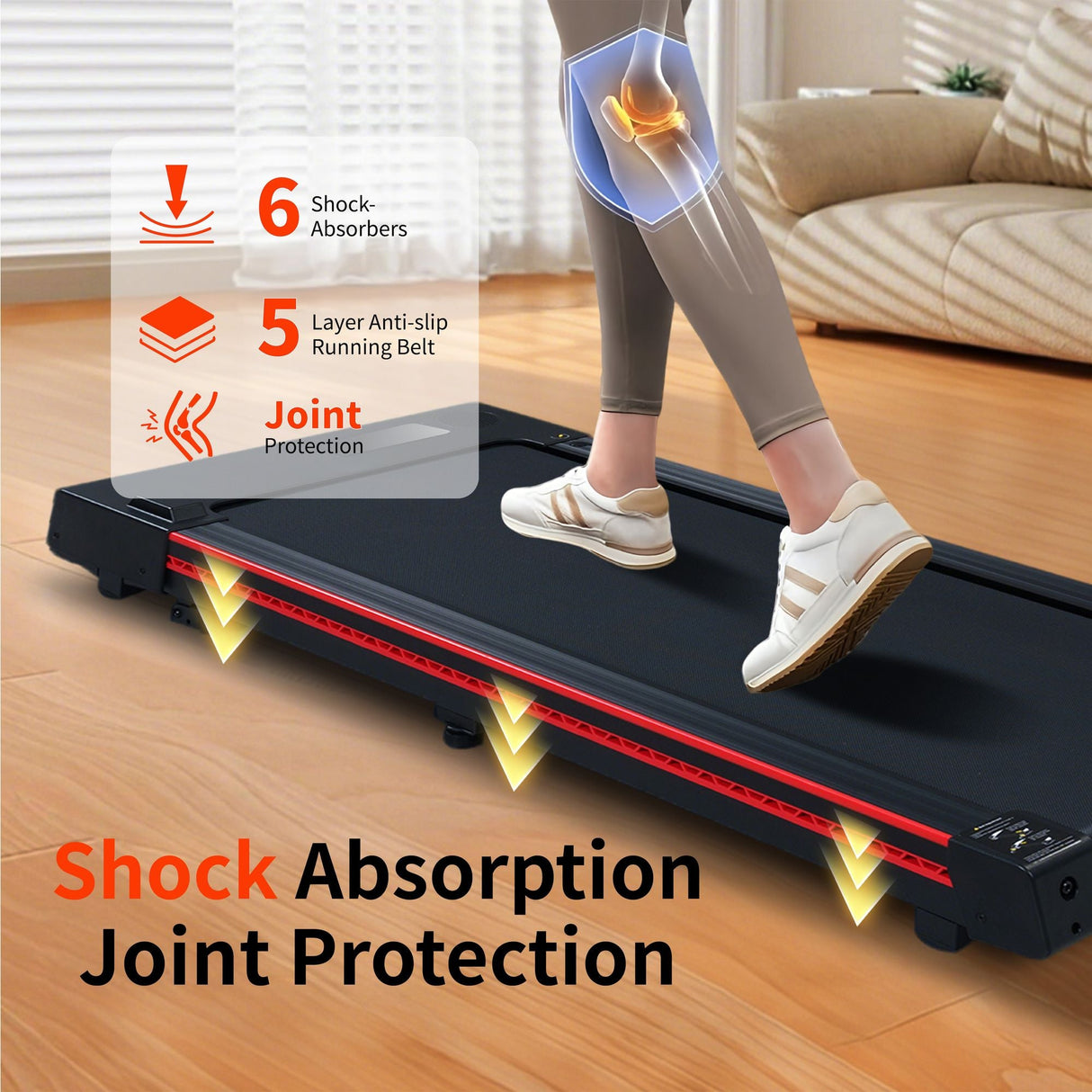 Walking Pad Treadmill with 10° Incline, Remote Control 3HP Portable Compact Treadmills for Home Office, Treadmill 264 lb Capacity, LED Display