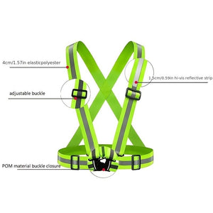 Highlight Reflective Straps; Clothing Adjustable Safety visibility Vest; hi vis vest Elastic Band for Adults and Children; Night Running Riding Gear