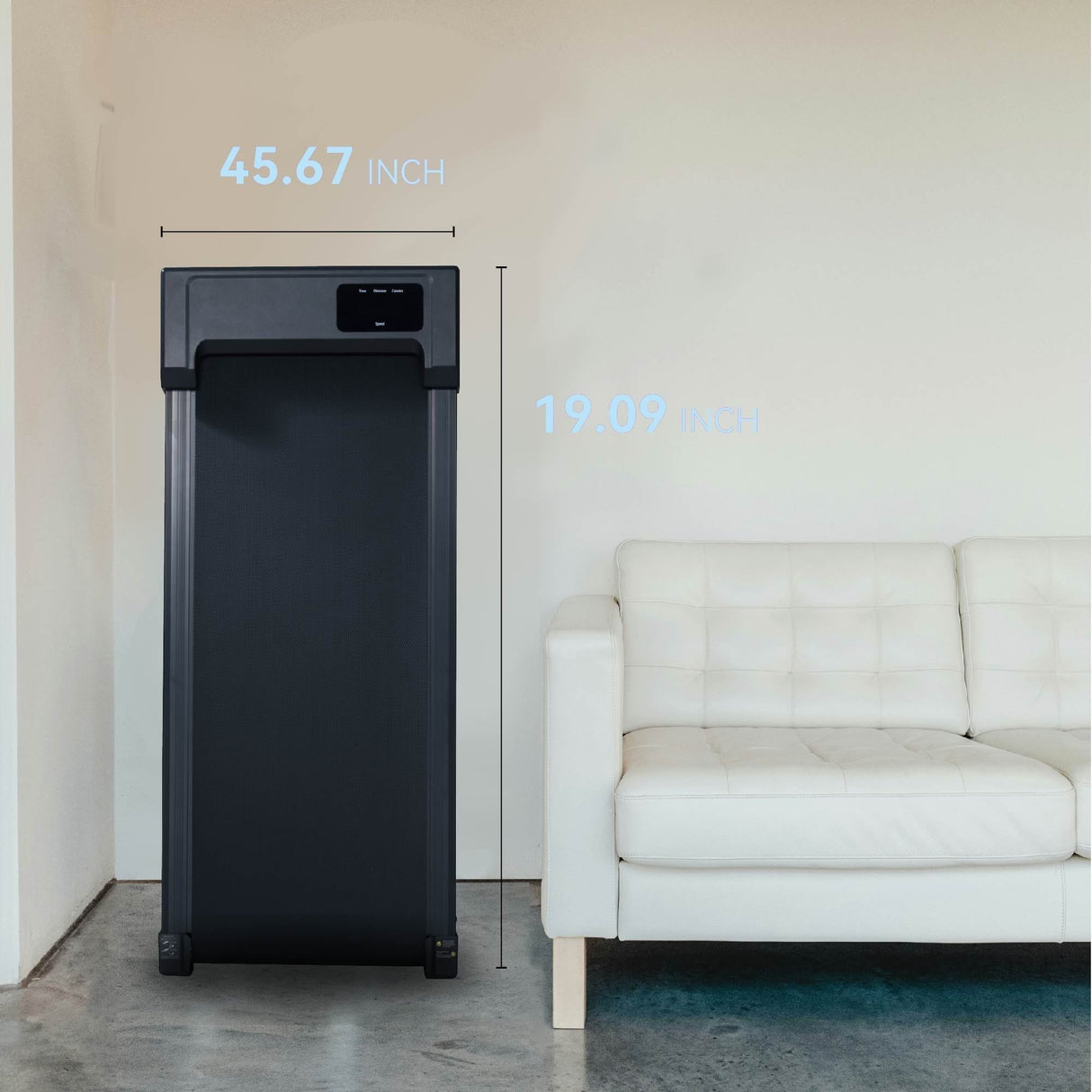 2.5HP Under Desk Treadmill, Portable Walking Pad for Home & Office, Compact Running & Walking Machine with Remote Control, LED Display, Black