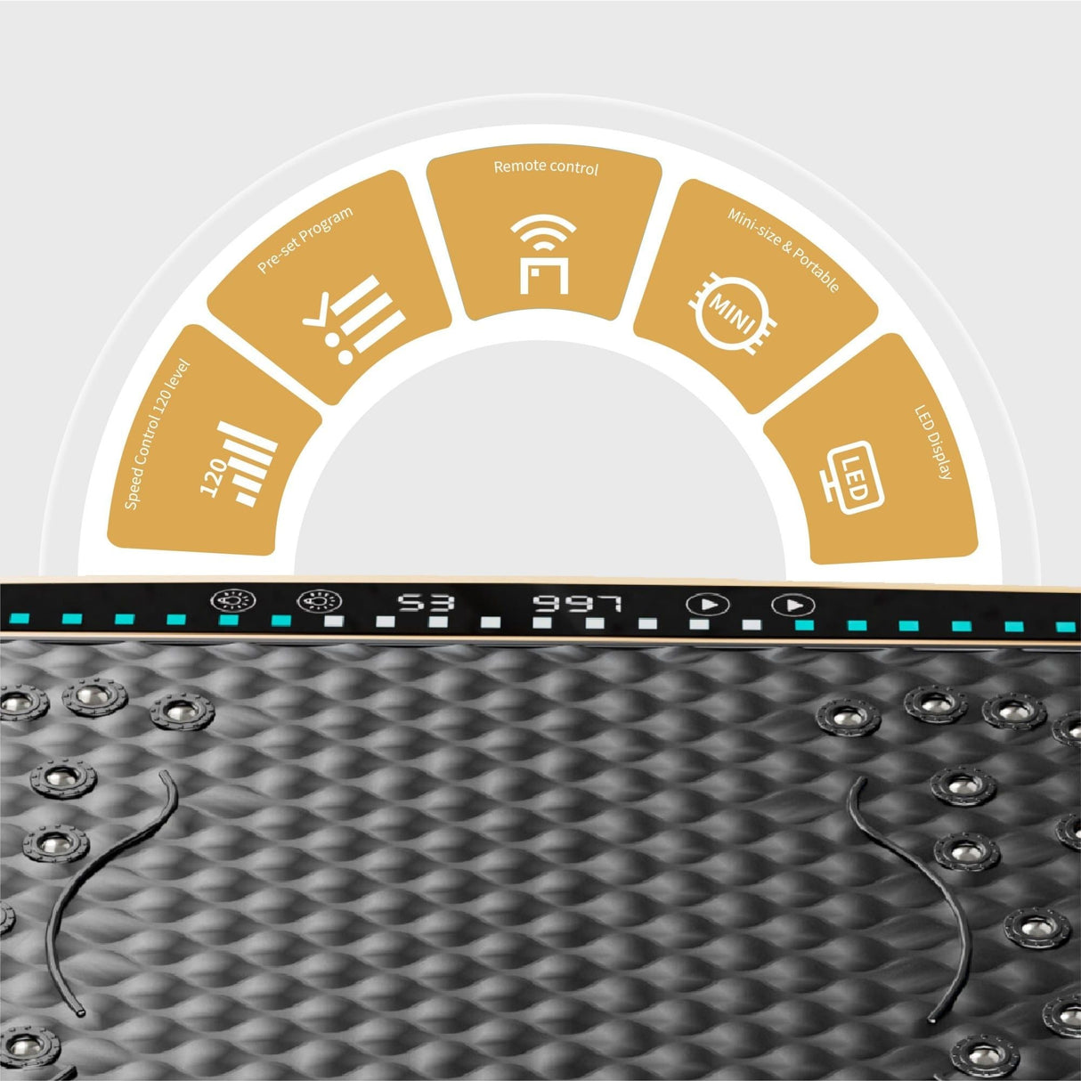 Vibration Plate Exercise Machine, Whole Body Fitness Platform for Lymphatic Drainage, Vibrating Shaker Board with 120 Speed Levels, Weight Loss and Fat Burner Workout Equipment for Women and Men