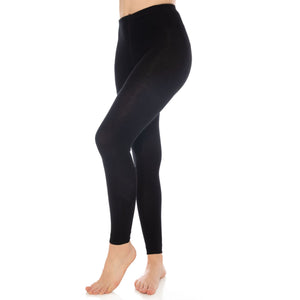 Black Thermal Leggings for Women Microfiber Soft Stretchy Full Winter seamless Warm Tight Leggings
