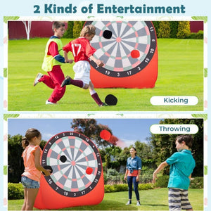 Lawn Games Large Dart Board with Kick Balls