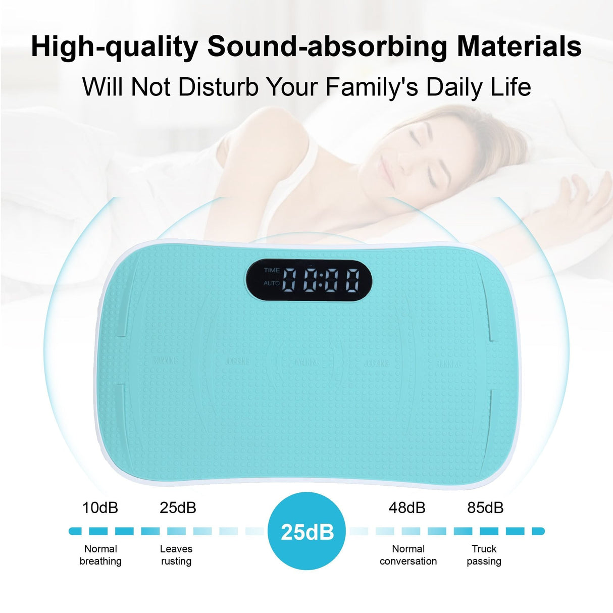 Silent Vibration Plate Crazy Fitness Massage 10-Frequency Weight Loss & Fat Burner Body Shaking Machine For Unisex Blue