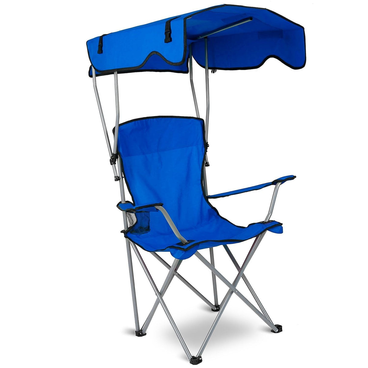 Portable Camping Chair with Adjustable Canopy - Lightweight Folding Design for Sunshade