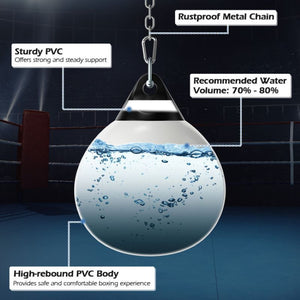 Home Gym 18 Inch Water Punching Bag with Adjustable Metal Chain