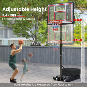 Portable Basketball Hoop Adjustable Basketball Goal System