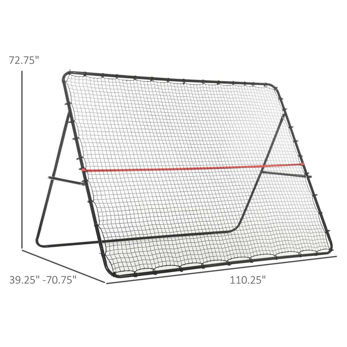 Soozier Soccer Rebounder Net Adjustable Foldable Multi-Sport Training for Soccer Practice 8.5' x 6.5'