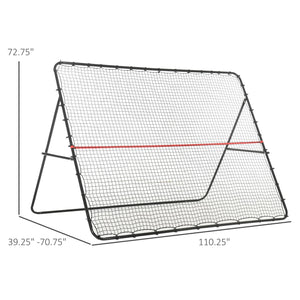 Soozier Soccer Rebounder Net Adjustable Foldable Multi-Sport Training for Soccer Practice 8.5' x 6.5'