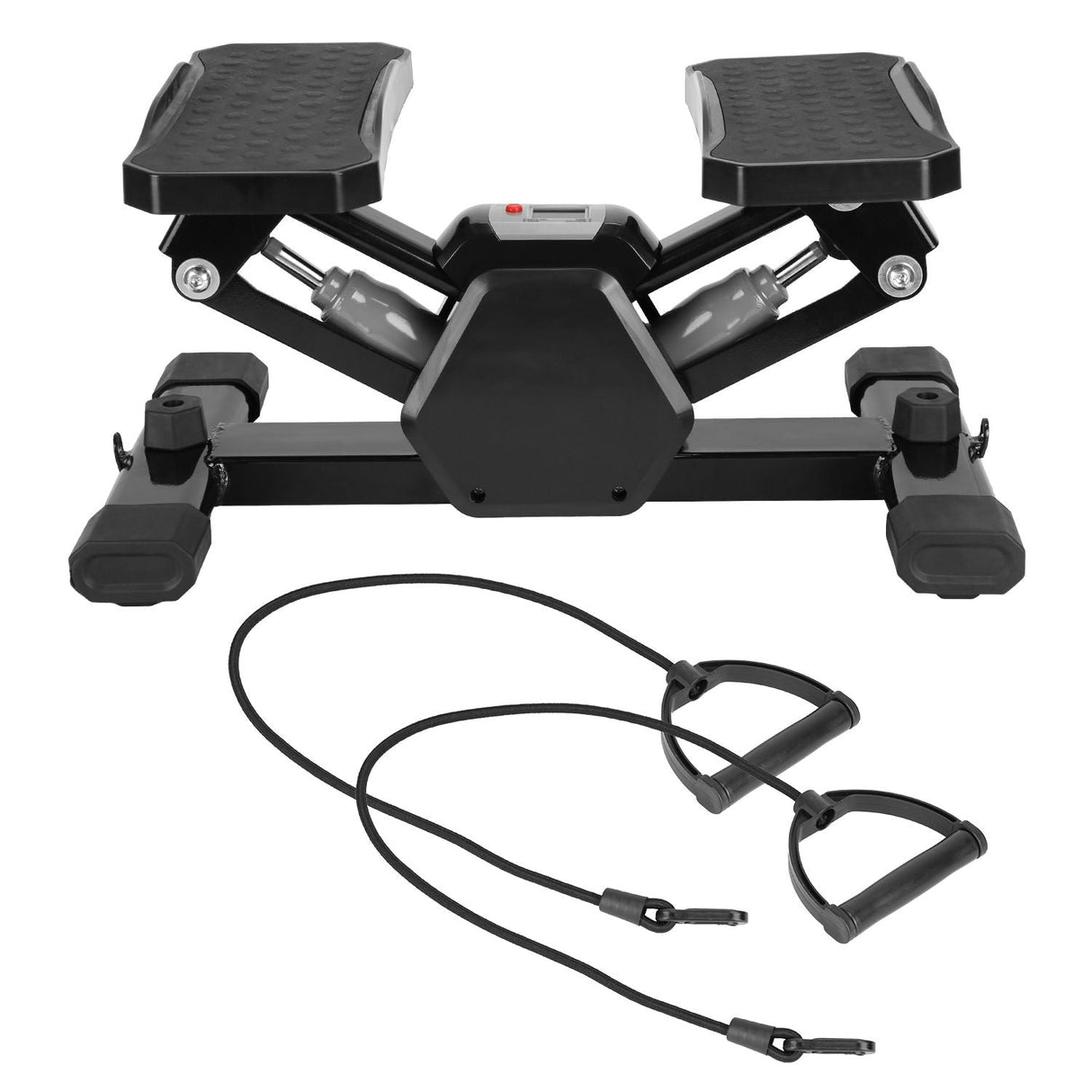 stepper machine, Mini Stepper Stair Stepper with Resistance Bands Quiet Workout Stepper with Digital Timer Max 330.7LBS Load for Home