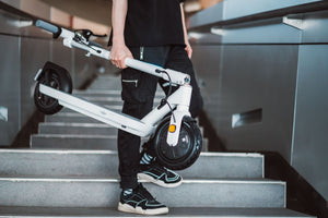 Foldable Electric Scooter w/18.6 Miles Max Operating Range & 15.5 mph Max Speed - White