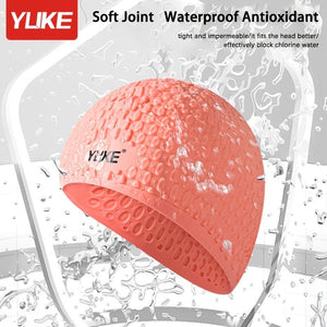 Adult Silicone Swim Caps Waterproof Swimming Cap, purple