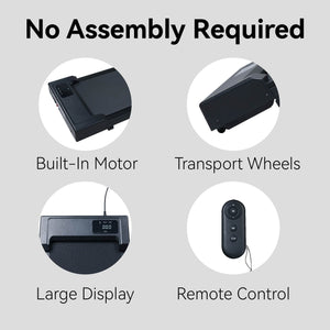 2.5HP Under Desk Treadmill, Portable Walking Pad for Home & Office, Compact Running & Walking Machine with Remote Control, LED Display, Black