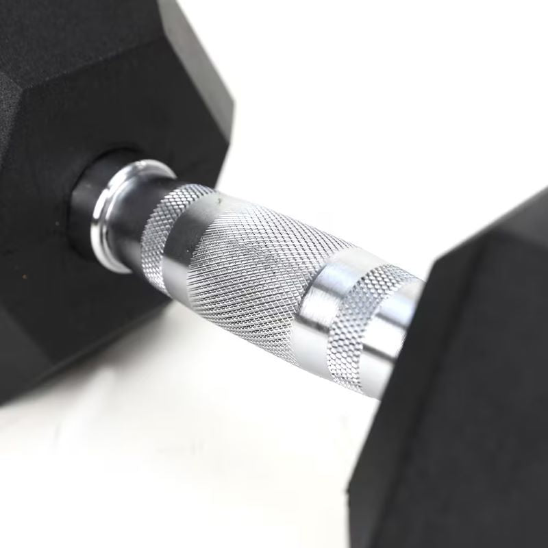 HDRS Rubber Coated Dumbbell with Contoured Chrome Handle