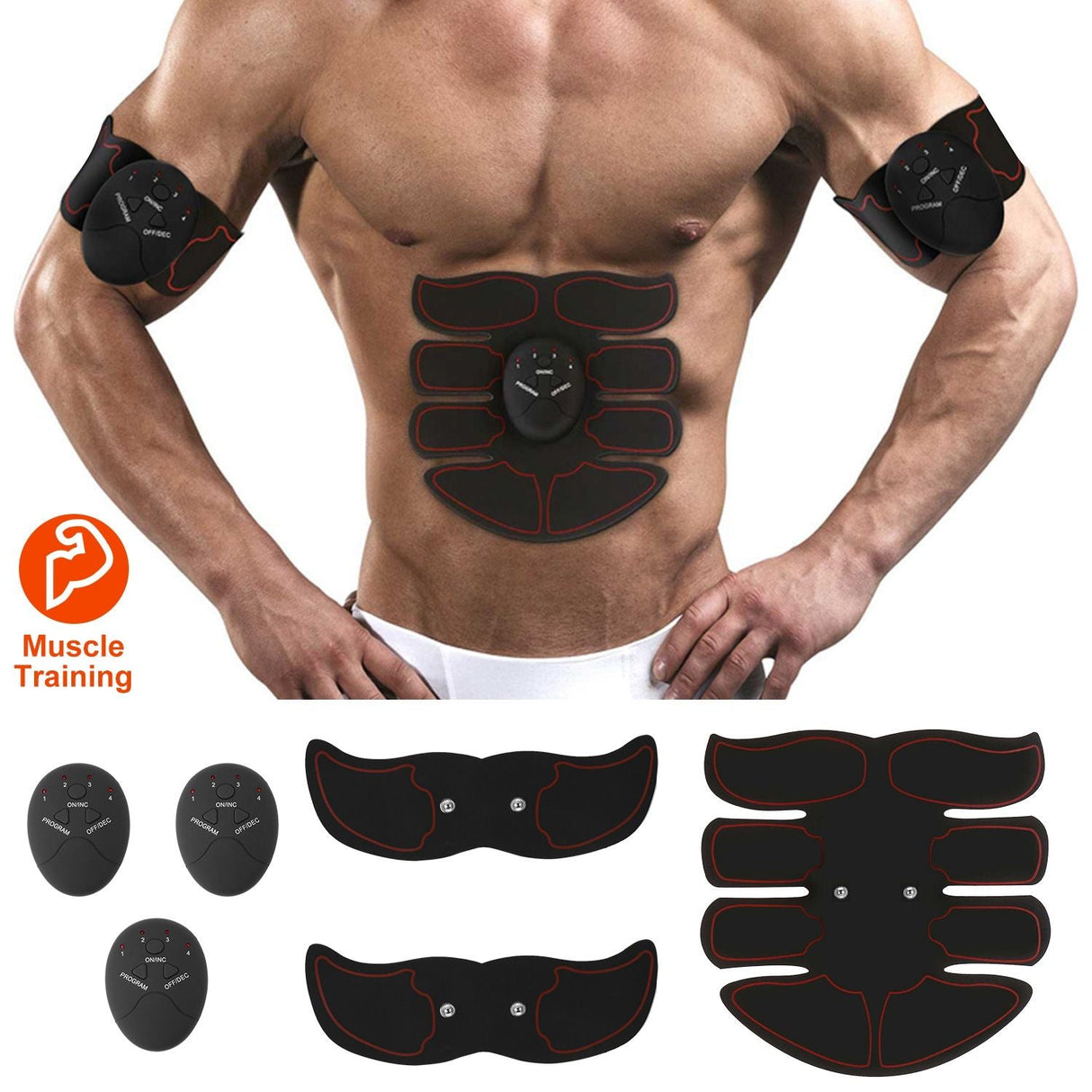 Advanced EMS Abdominal Toning Belt for Fitness - 6 Modes for Effective Muscle Stimulation