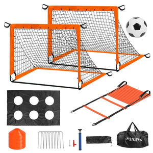 Portable Kids Soccer Training Goal Set with Pump, Cones, and Agility Ladder for Backyard Fun