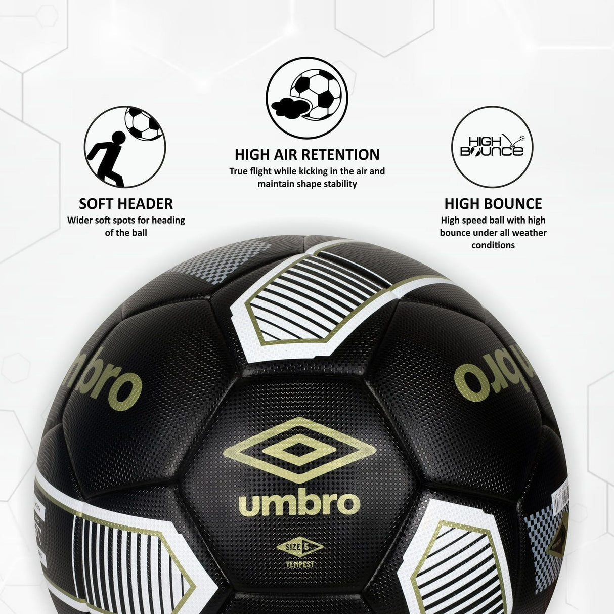 Umbro NFHS Match Certified Tempest Soccer Ball, Size 5
