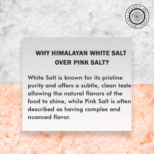 Himalayan White Salt by Pride Of India - 1lb - Rarest & Enriched W/84+ Natural Minerals- Low Sodium- Mineral Rich Nutrition and Enhanced Taste- Healthier Table Salt Substitute