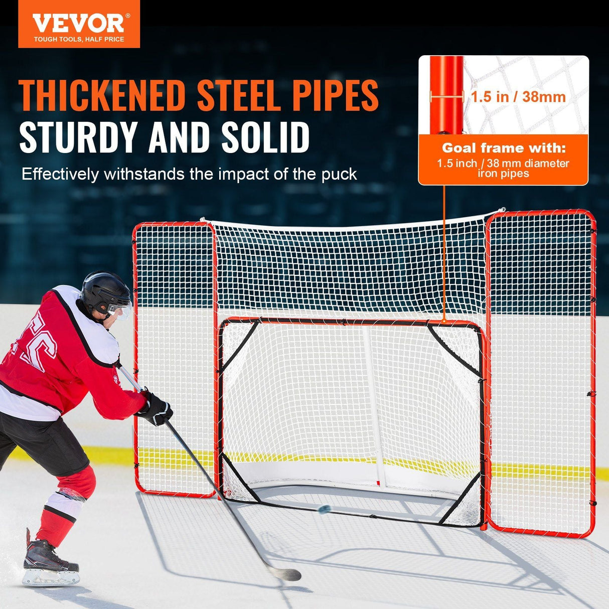hockey net, hockey goal, youth street hockey net Outdoor Steel Hockey Net 72"