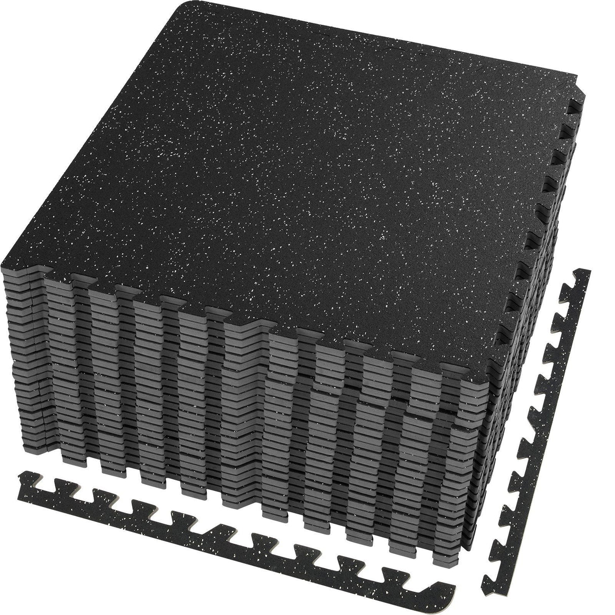 25-Piece 1/2 Inch Thick EVA Foam Gym Floor Mats - Interlocking Puzzle Mats for Home & Garage Use