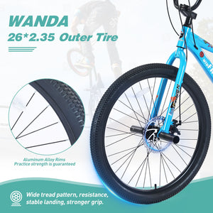 26 Inch Freestyle Kids Bicycle with Double Disc Brakes for Ages 12+ - Perfect for Boys and Girls