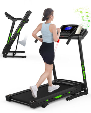 Treadmill, walking pad Treadmill, Treadmill for Home gym under desk Office, Portable Treadmill Under Desk office, 330LBS Weight Capacity Foldable Compact Treadmill with LED Display Easy Assembly Green