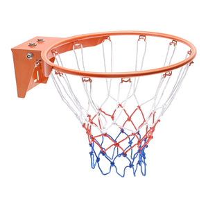 Durable Wall-Mounted Basketball Rim with Net - Indoor/Outdoor Basketball Goal