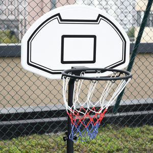 Aosom Height Adjustable Basketball Hoop, Portable Basketball Stand, 30" Backboard, Indoor Outdoor Goals Set for Kids Youth Adults