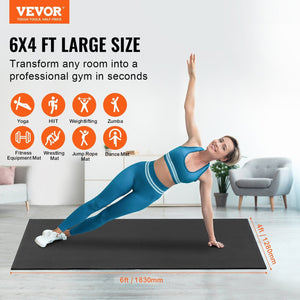 Exercise Mat, Non-Slip High Density Premium Yoga Mat,