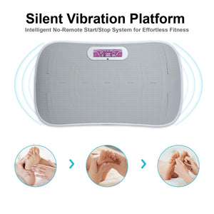 Full Body Vibration Plate Crazy Fitness Massage 10-Frequency Weight Loss & Fat Burner Shaking Machine For Unisex Grey 034