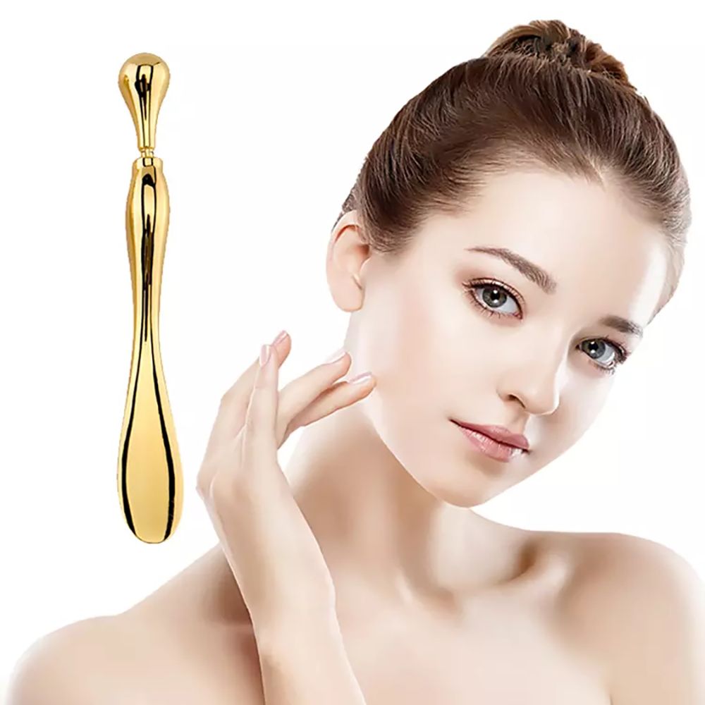 Facial Eye Cream Massager Stick with Metal Wand Applicator for Smooth Skin
