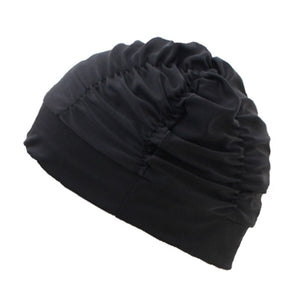 Swim Caps Waterproof Swimming Cap, Black, 2 Pack Solid Color