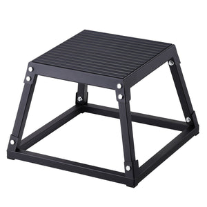 Steel 12 Inch Plyometric Jump Box for Agility Training - Anti-Slip Fitness Platform for Home Gym
