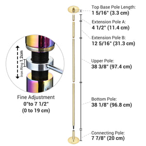 9.25FT Dance Pole, Golden stripper pole