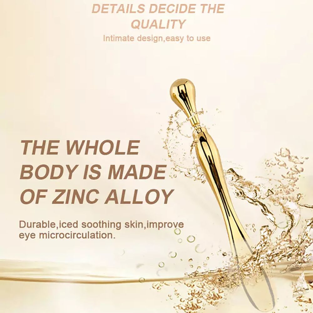 Facial Eye Cream Massager Stick with Metal Wand Applicator for Smooth Skin