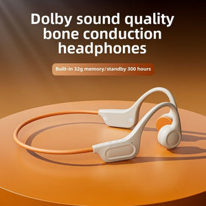 Bluetooth headset 32G memory earbuds not into the ear sports running anti-drop headphones