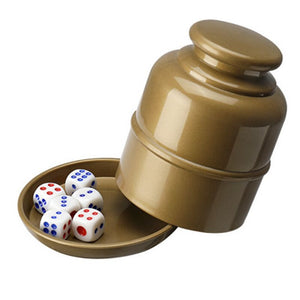 1pc standard Dice & Dice Cup Set; Bar Sieve Thickened Combination with Bottom Holder; Outdoor Table Game Accessories