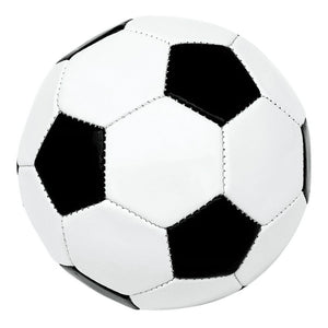 Durable Weatherproof Mini Soccer Ball – 6-Inch Lightweight Outdoor Kids' Ball in Black and White